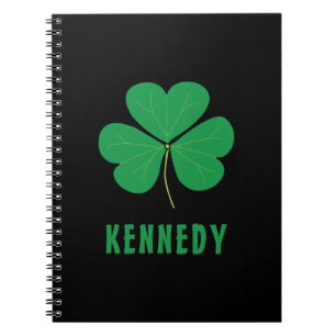 Shamrock Green Clover Ireland Celtic Irish Name Notitieboek