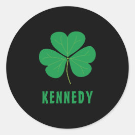 Shamrock Green Clover Ireland Celtic Irish Name Ronde Sticker