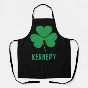 Shamrock Green Clover Ireland Celtic Irish Name Schort
