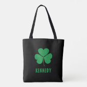 Shamrock Green Clover Ireland Celtic Irish Name Tote Bag (Achterkant)