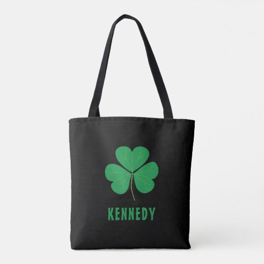 Shamrock Green Clover Ireland Celtic Irish Name Tote Bag (Achterkant)