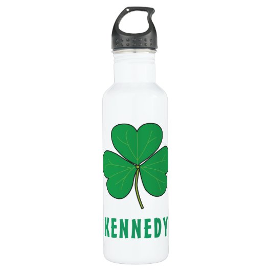 Shamrock Green Clover Ireland Celtic Irish Name Waterfles (Voorkant)