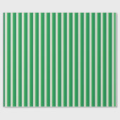 Shamrock Green en White Stripes Cadeaupapier (Vlak)