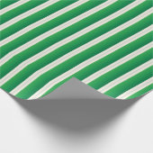 Shamrock Green en White Stripes Cadeaupapier (Hoek)
