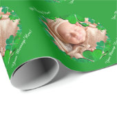 Shamrock Green Frame * Photo Wrapping Paper Cadeaupapier (Rol Hoek)