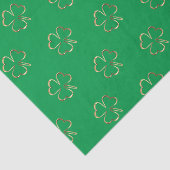 Shamrock Green Ierse klaver patroon Tissuepapier (Detail)