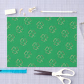 Shamrock Green Ierse klaver patroon Tissuepapier (Craft)