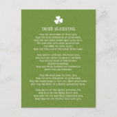 Shamrock Green Irish Blessing Briefkaart (Voorkant)