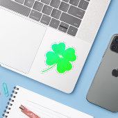 Shamrock Green Irish St. Patricks Day 4Sean beroem Sticker (Laptop met iPhone)