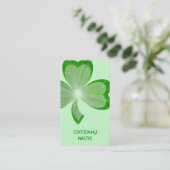 Shamrock Green Large visitekaartje (Staand voorkant)