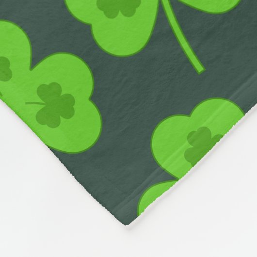 SHAMROCK GREEN LEAF ST PATRICK'S DAG FLEECE DEKEN (Hoek)