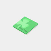 Shamrock Green Modern Script Monogramed Name 3x3 Post-it® Notes (Schuin)