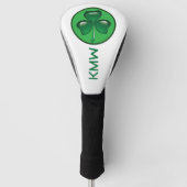 Shamrock Green Monogram Golf Club Head Hoesje Golfheadcover (Voorkant)