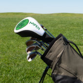 Shamrock Green Monogram Golf Club Head Hoesje Golfheadcover (Insitu)