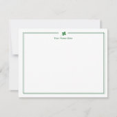 Shamrock Green Personal Note Card Notitiekaartje (Voorkant)