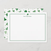 Shamrock Green Personal Note Card Notitiekaartje (Voorkant / Achterkant)