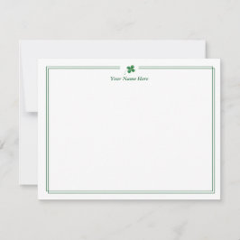 Shamrock Green Personal Note Kaart Notitiekaartje