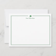 Shamrock Green Persoonlijke Notitiekaart