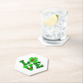 Shamrock Green Plaid Love Sea Turtle St Patrick'S Kartonnen Onderzetters (Insitu)