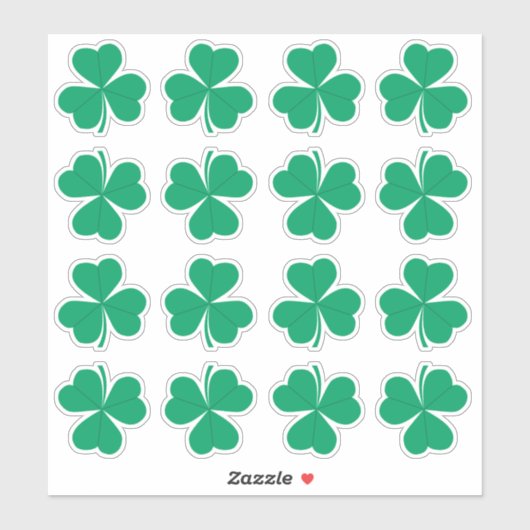 Shamrock Green St. Patrick's Day Irish Sticker (Vel)