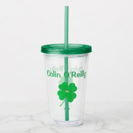 Shamrock Green St. Patricks Day (naam) 4Colin Acryl Drinkbeker