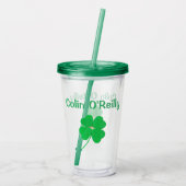 Shamrock Green St. Patricks Day (naam) 4Colin Acryl Drinkbeker (Achterkant)