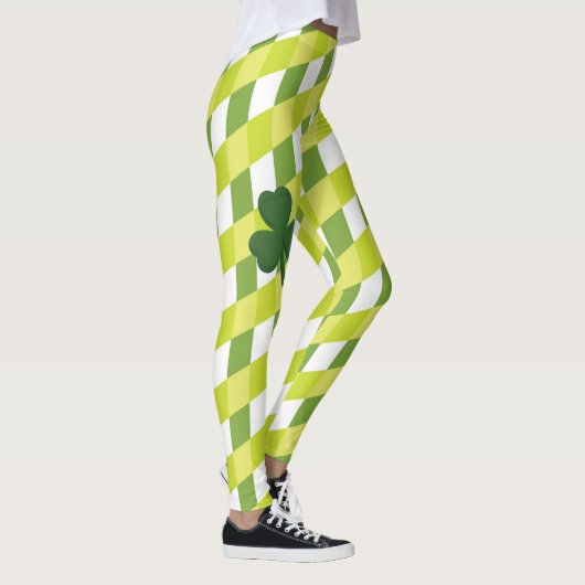 Shamrock & Green Stripes - Wees Iers voor een dag Leggings (Rechts)