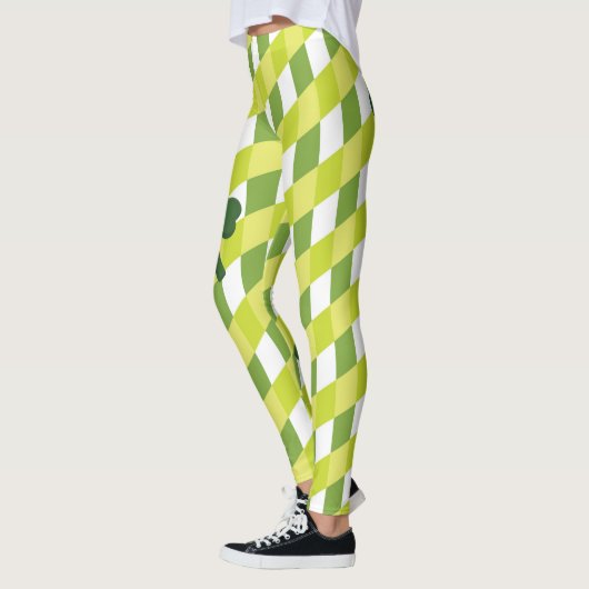 Shamrock & Green Stripes - Wees Iers voor een dag Leggings (Links)