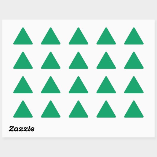 Shamrock Green Triangle Sticker (Vel)