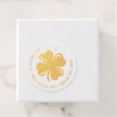 Shamrock Green Vier Blad Klaver Gelukkige Verjaard Bedankjes Labels (Met doos)