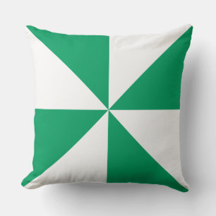 Shamrock Groen en Witte Pinwheel Kussen