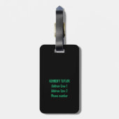 Shamrock Groen Klaver Ierland Keltisch Iers Naam Bagagelabel (Achterkant verticaal)