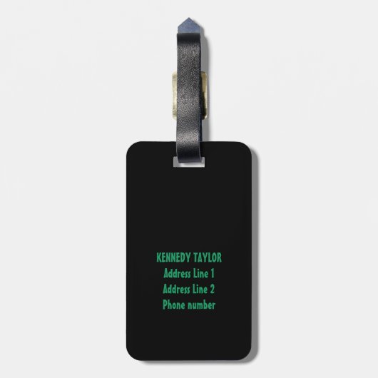 Shamrock Groen Klaver Ierland Keltisch Iers Naam Bagagelabel (Achterkant verticaal)