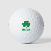 Shamrock Groen Klaver Ierland Keltisch Iers Naam Golfballen (Voorkant)