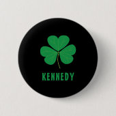 Shamrock Groen Klaver Ierland Keltisch Iers Naam Ronde Button 5,7 Cm (Voorkant)