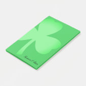 Shamrock Groen Modern Script Monogrammed Naam 4x6 Post-it® Notes (Schuin)