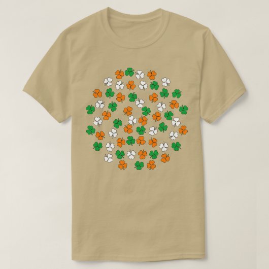 Shamrock Groen Wit Sinaasappel T-shirt (Design voorkant)