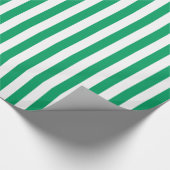 Shamrock groen/witte streep cadeaupapier (Hoek)