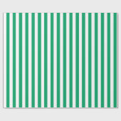 Shamrock groen/witte streep cadeaupapier (Vlak)