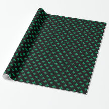 Shamrock Groene Fleur-de-lis op Zwart