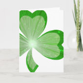 Shamrock grote 'Jouw tekst' kaart wit (Voorkant)