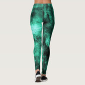 Shamrock Grunge Textured Spandex Leggings (Achterkant)