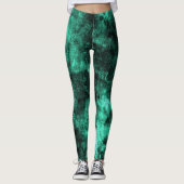 Shamrock Grunge Textured Spandex Leggings (Voorkant)