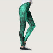 Shamrock Grunge Textured Spandex Leggings (Rechts)