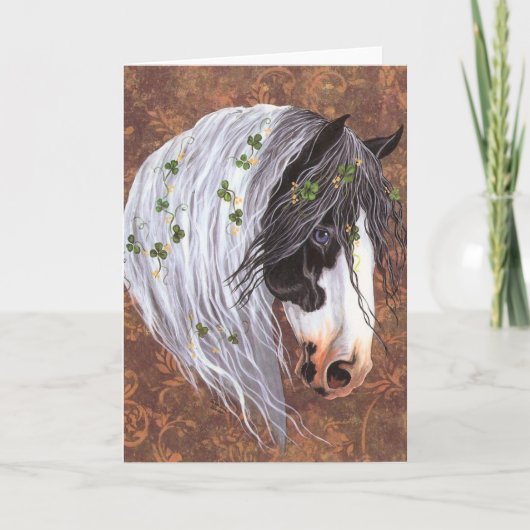 Shamrock Gypsy Horse Kaart (Voorkant)