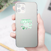 Shamrock Happy Go Lucky St Patrick's Day Sticker (Telefoon)