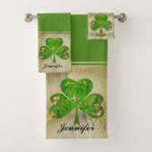 Shamrock "Happy St. Patrick's Bad Handdoek (Insitu)
