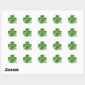 Shamrock Happy St. Patricks Dag Eenvoudige Klaver Ronde Sticker (Vel)