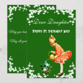 Shamrock Happy St. Patricks Day Daughter Feestdagenkaart (Voorkant / Achterkant)