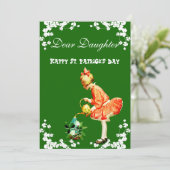 Shamrock Happy St. Patricks Day Daughter Feestdagenkaart (Staand voorkant)